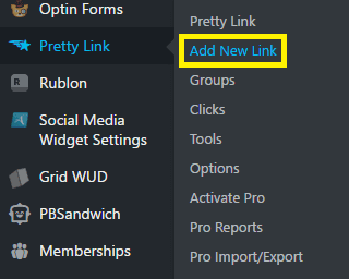 Pretty Links Añadir nuevo enlace