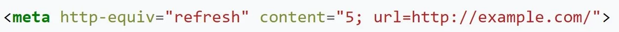 An example of a meta redirect code