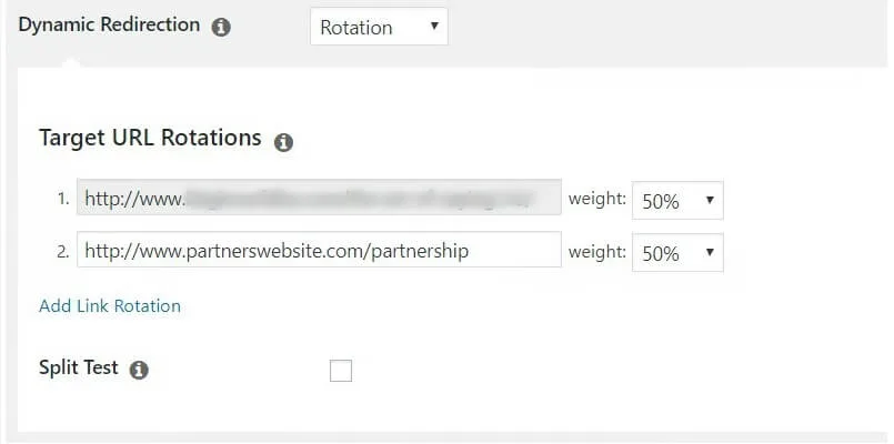 Pretty Links's URL rotations