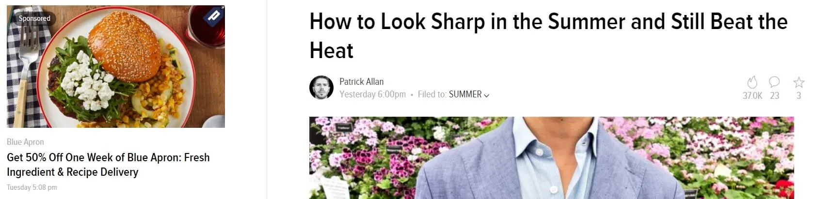 An advertisement on Lifehacker