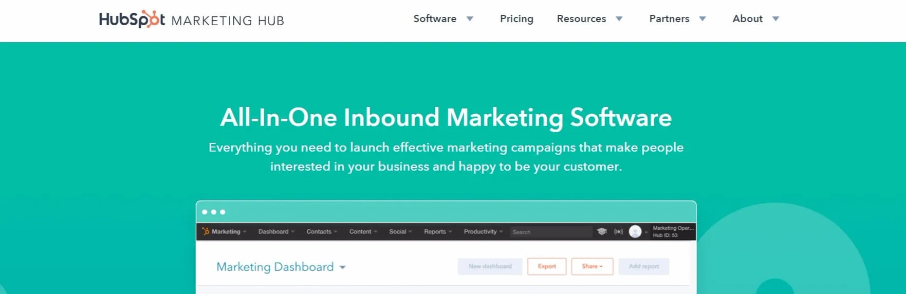HubSpot landing page