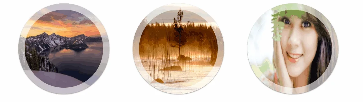 Um exemplo de efeitos de foco de imagem do plug-in Amazing Hover Effects