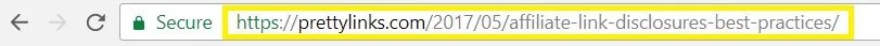 Um exemplo de um link bonito do PrettyLinks