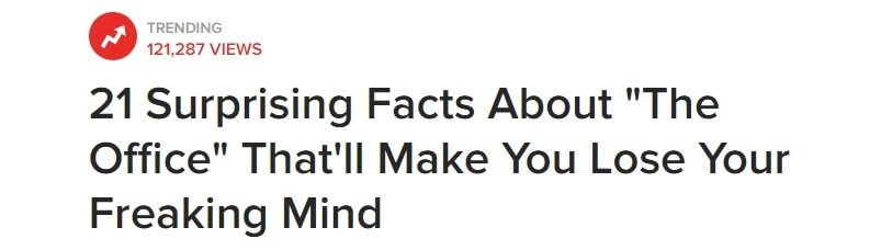 A compelling headline from Buzzfeed