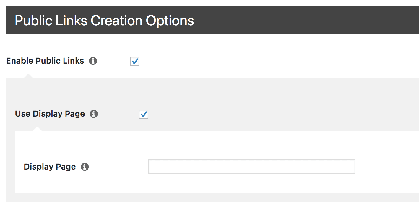 A opção Usar página de exibição está selecionada.