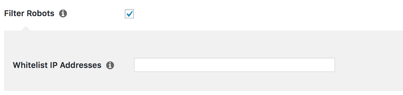 A field labelled Whitelist IP Addresses in Pretty Links.