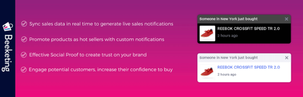The WooCommerce Live Sales Notification plugin.