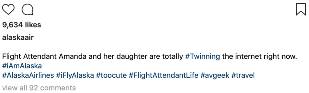Ein Twitter-Post mit einer Reihe von Hashtags.