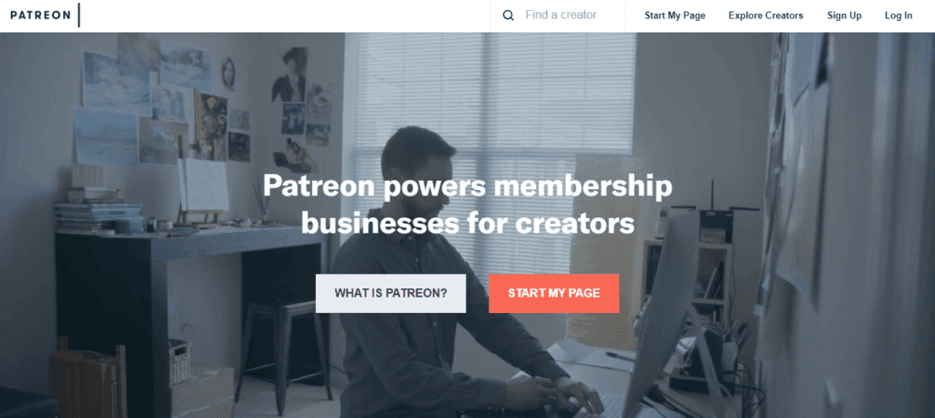 The Patreon website.