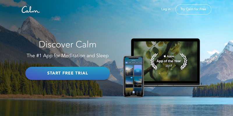 The Calm app.