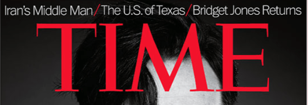 Het logo van Time Magazine.