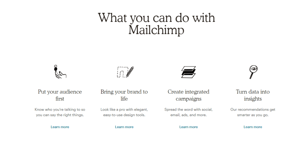 Características principales de MailChimp.