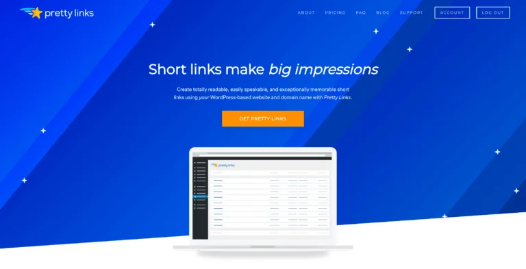 The PrettyLinks website.