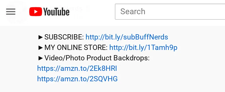 Linking on YouTube for affiliate marketing