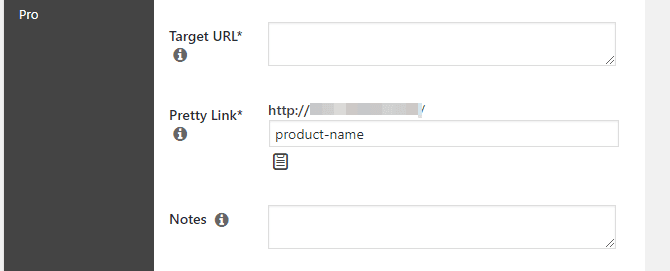 きれいなリンクを使用してURLをクローキングする