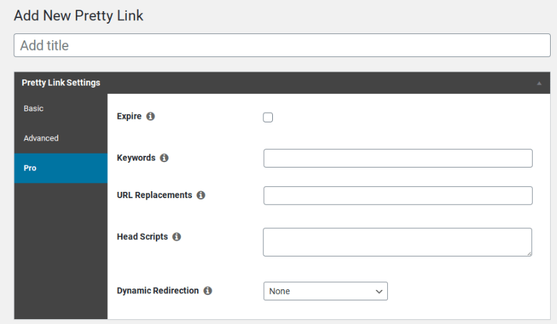 Adding URL replacements in Pretty Links.