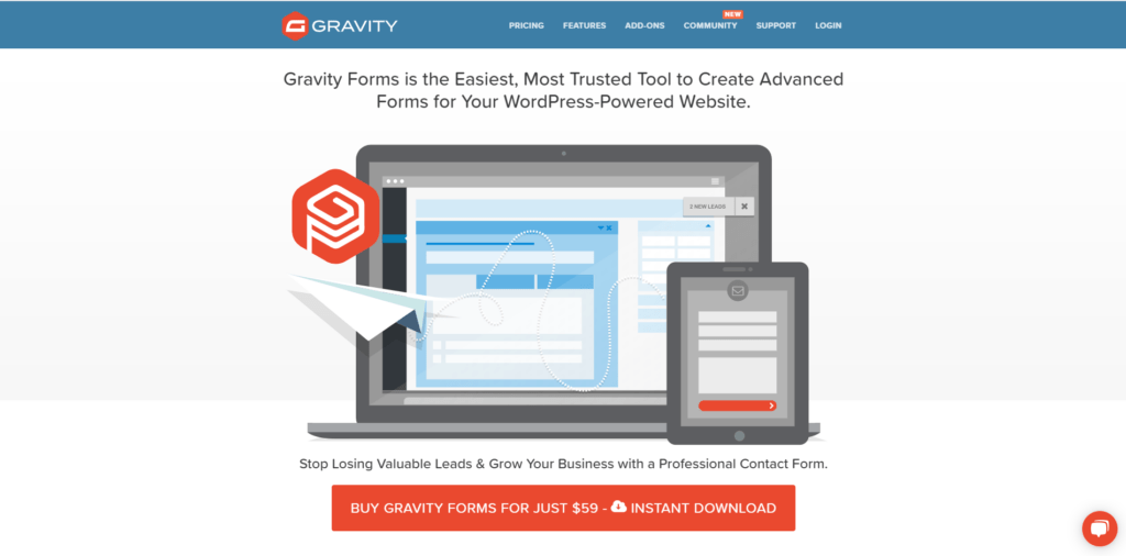 gravity forms homepage