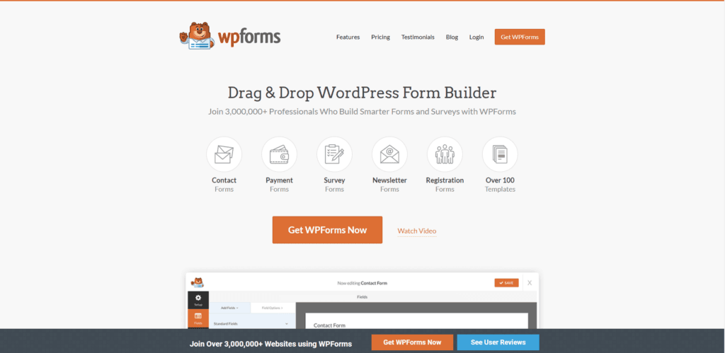 wpforms homepage