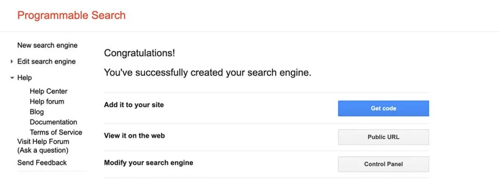 Ferramenta de pesquisa programável do Google