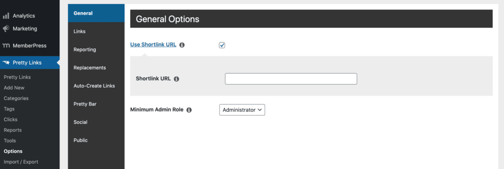 Pretty Links' shortening tool can be helpful for blacklisted links.