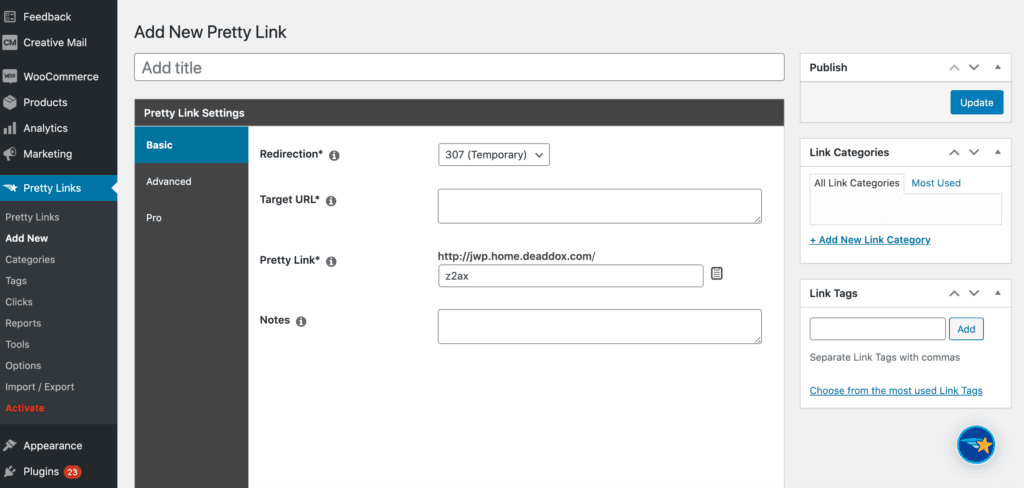 Pretty Links' cloaking can help you avoid a blacklisted links.