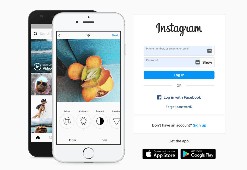 The Instagram social media marketing platform. 