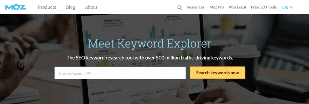 O Moz Keyword Explorer. 