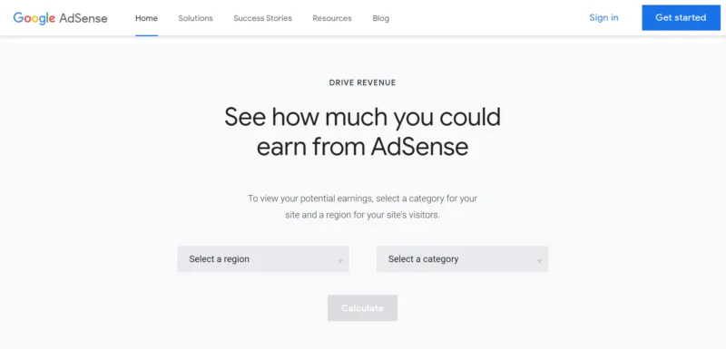 A calculadora do Google Adsense.