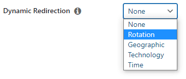 Dynamic redirection options.