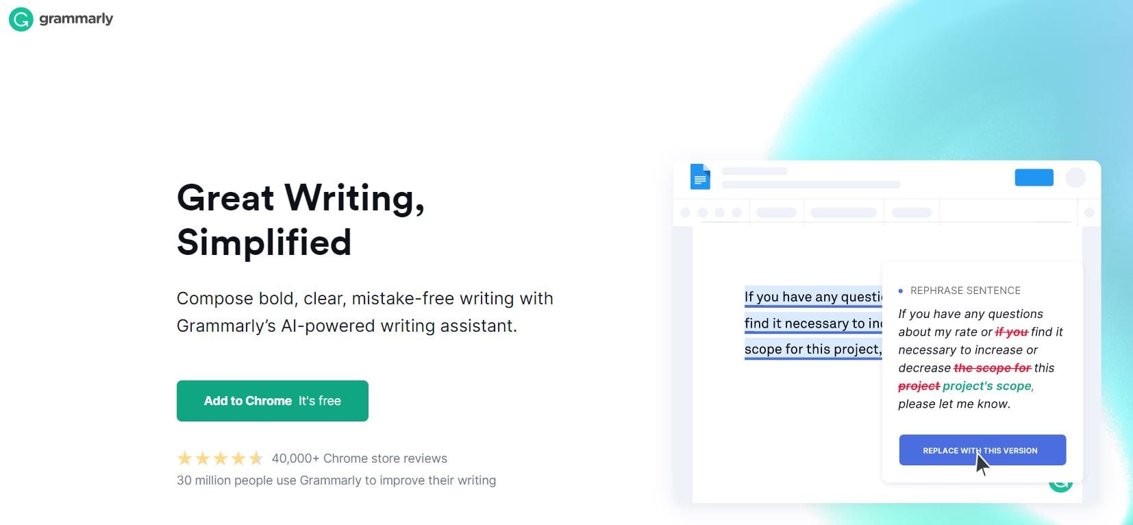 Grammarly comprueba que tu contenido no contenga errores ortográficos ni gramaticales.