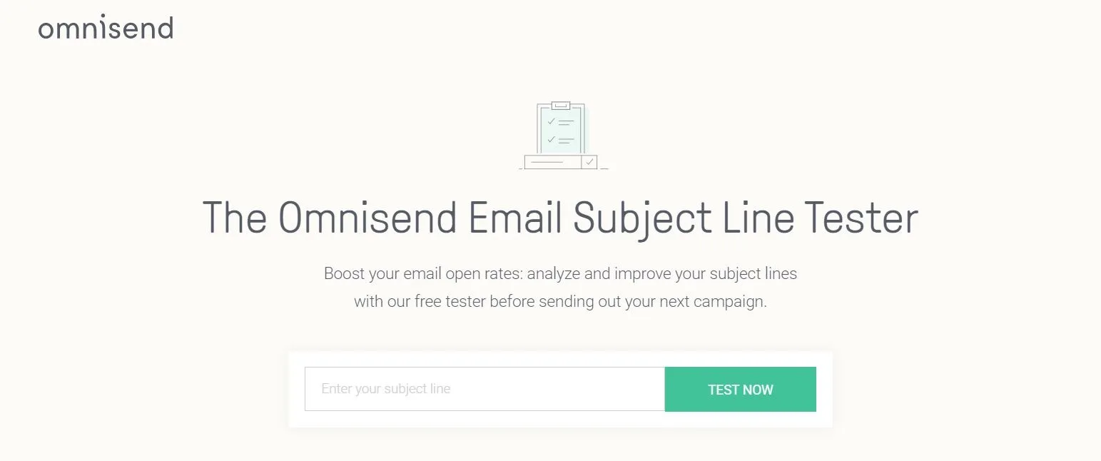 Subject Line Tester by Omnisend