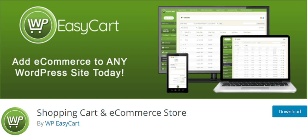 The WP Easy Cart plugin- Best Ecommerce Plugins