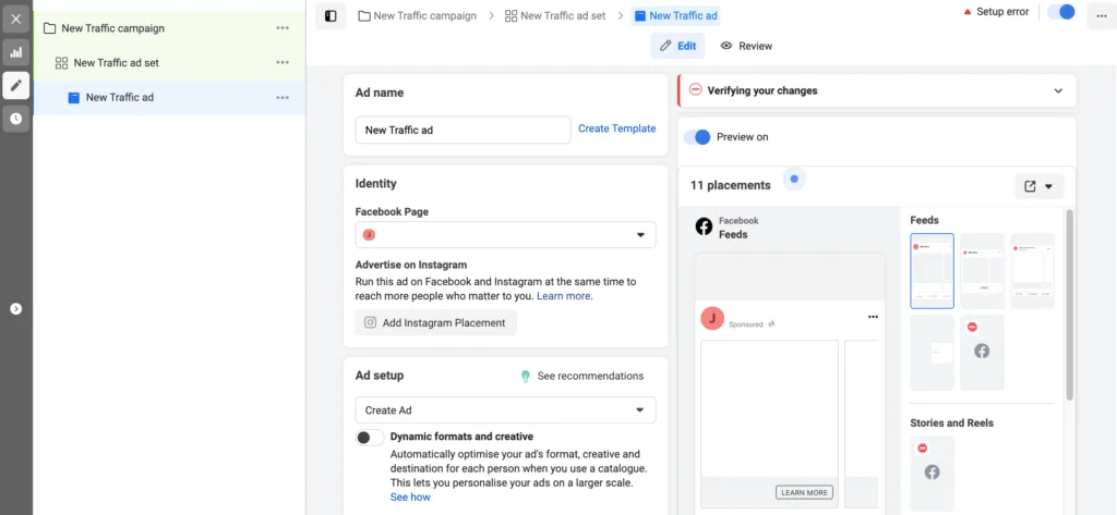 Le gestionnaire de publicités Facebook.