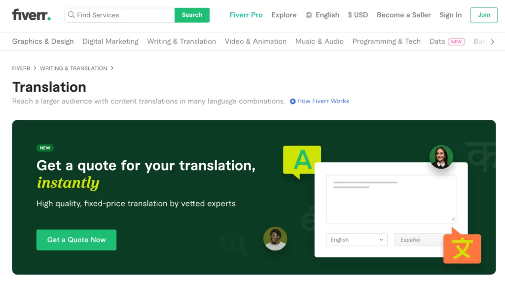 A tradução é uma tarefa de terceirização acessível.