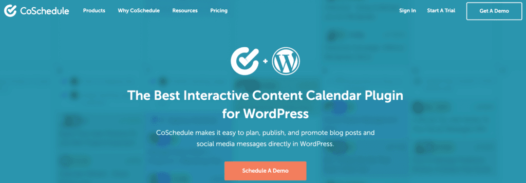 Plug-in CoSchedule para WordPress.