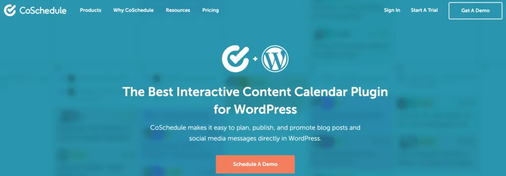 Plug-in CoSchedule para WordPress.
