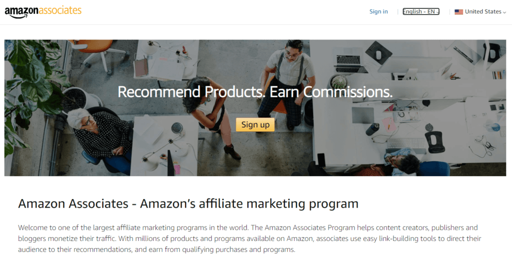 Amazon Associates is a famous affiliate network. 