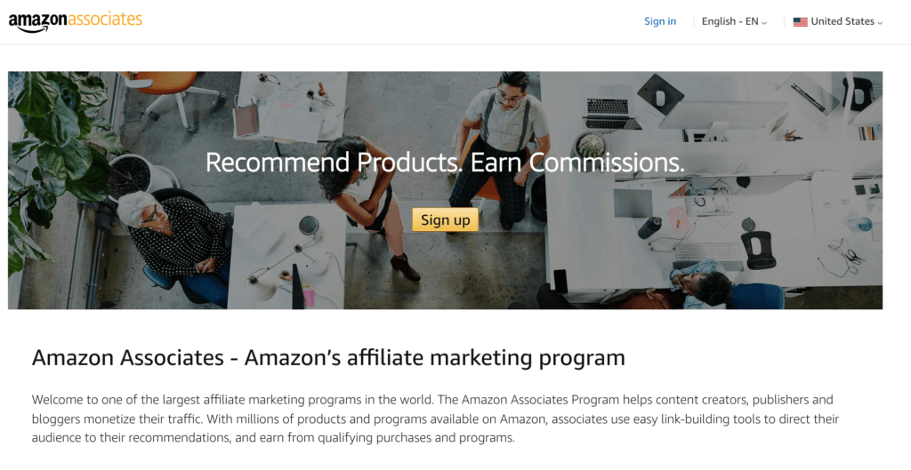 The Amazon Associates program - Affiliate Products on Amazon