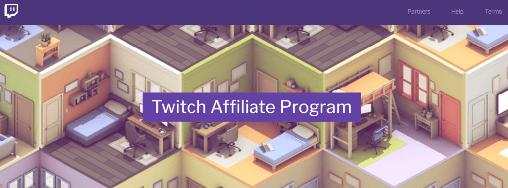 The banner for the Twitch Affiliate Program. 