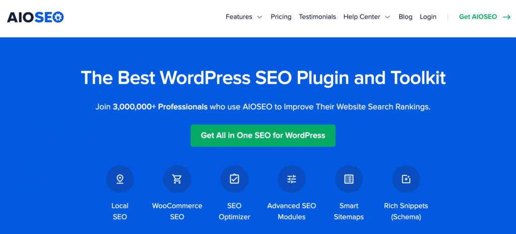 AIOSEO home page