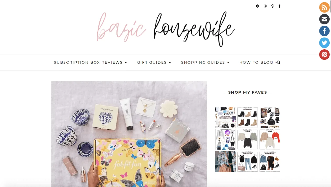 An example of an affiliate website