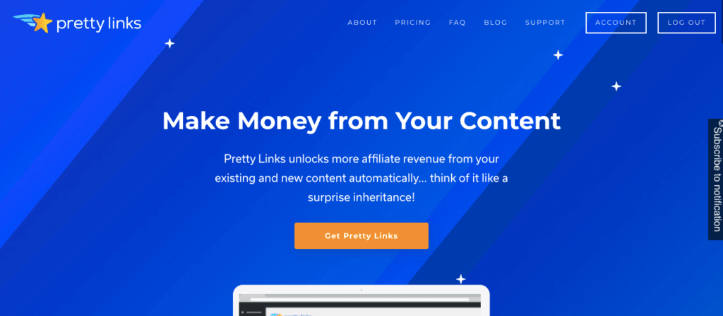 Pretty Links home page