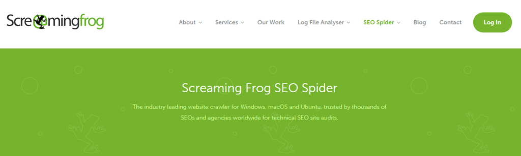 Ferramenta Screaming Frog SEO Spider