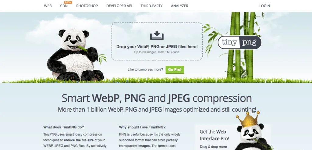 Tiny PNG home page