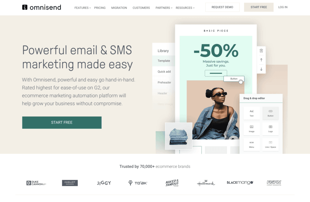 Omnisend email marketing tool