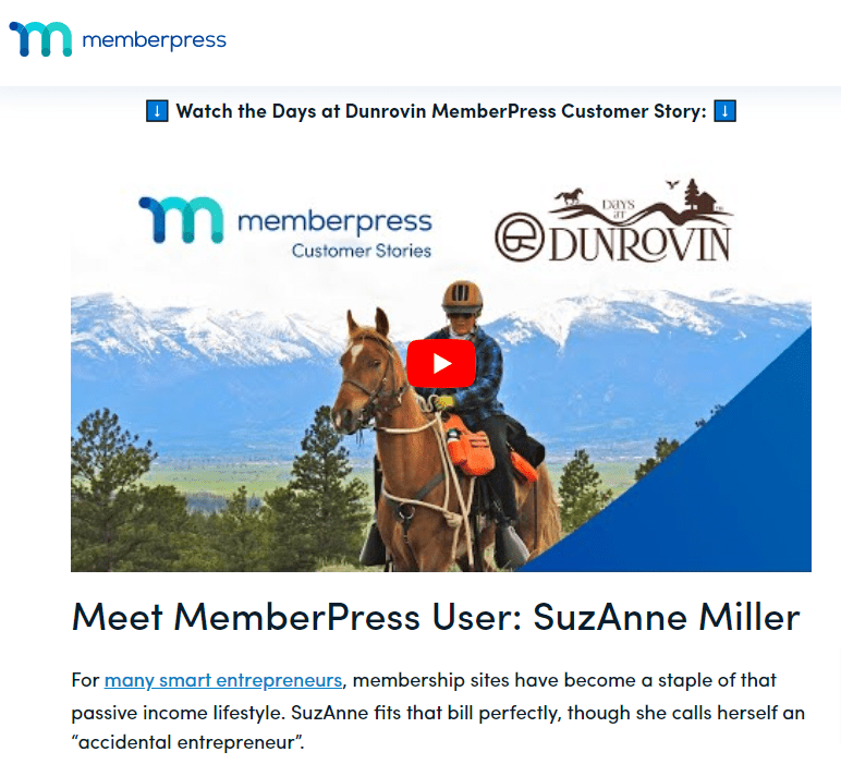 MemberPress Customer Story product review video example