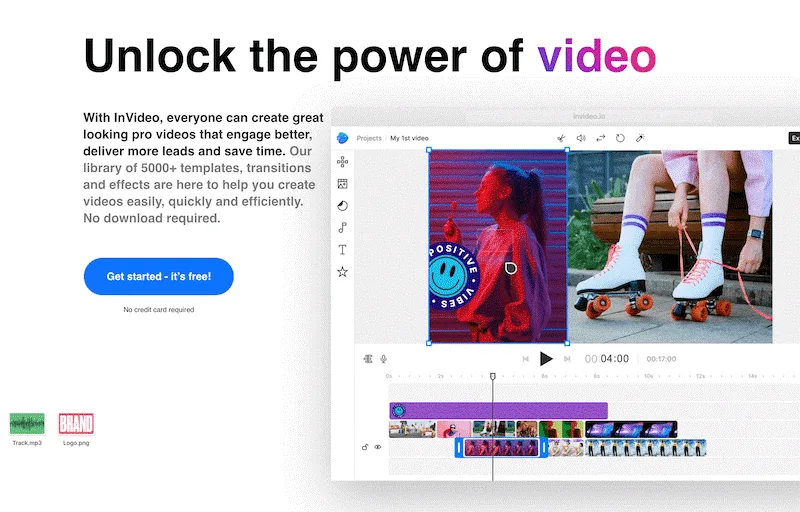 InVideo homepage