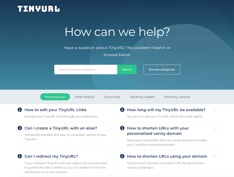 TinyURL support