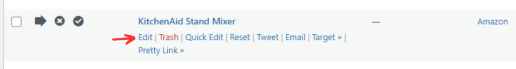 Edit an existing pretty link