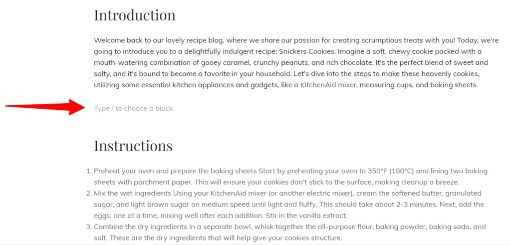 Choose where to insert your Product Display in a WordPress blog article